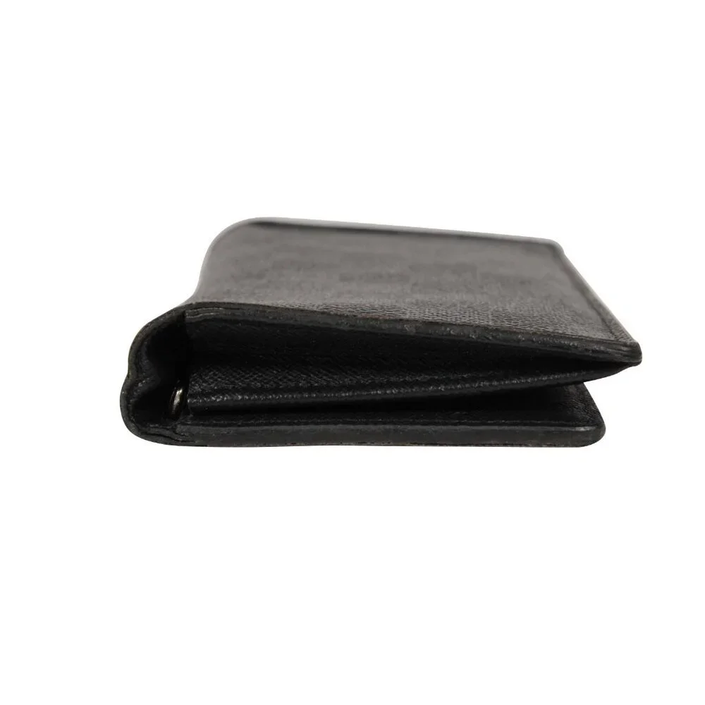 Louis Vuitton Brazza Long Wallet Black Damier Graphite 16 Card Wallet Canvas